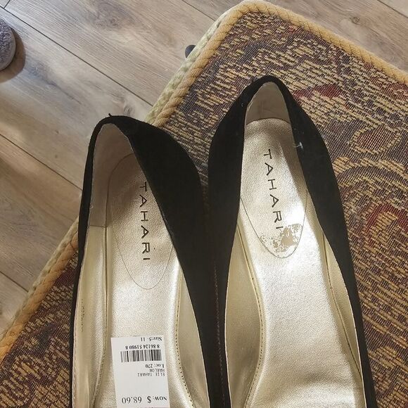 NWT Tahari Black Harlow Bow Flats Size 9 - Picture 3 of 11